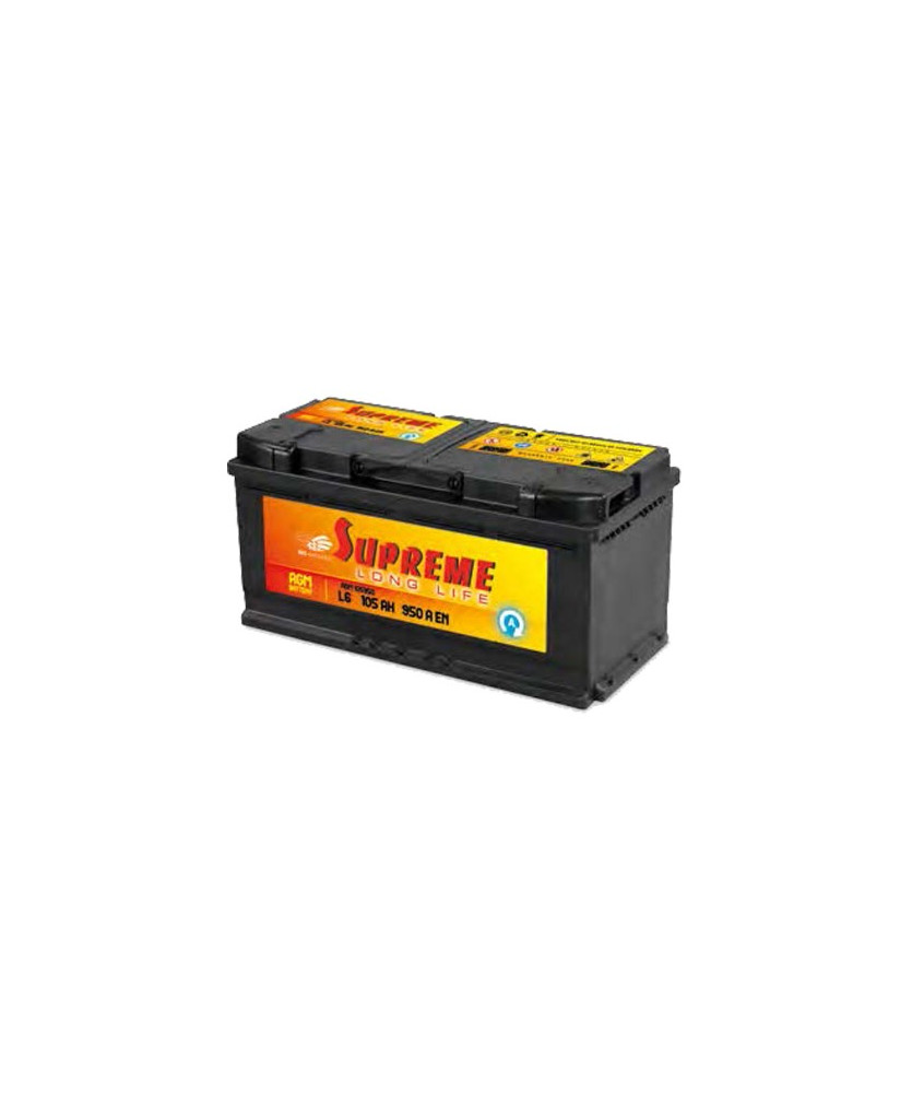 BATTERIA +DX AGM L06 105AH 392X175X190