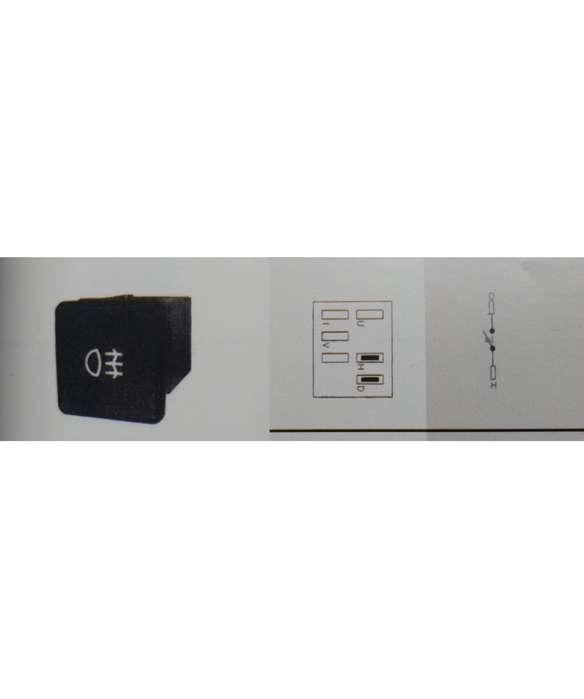 INTERRUTTORE LUCI RETRONEBBIA  RITMO SUPER BASETTA ROSSA 2 LINEE 2 POS. 4462464