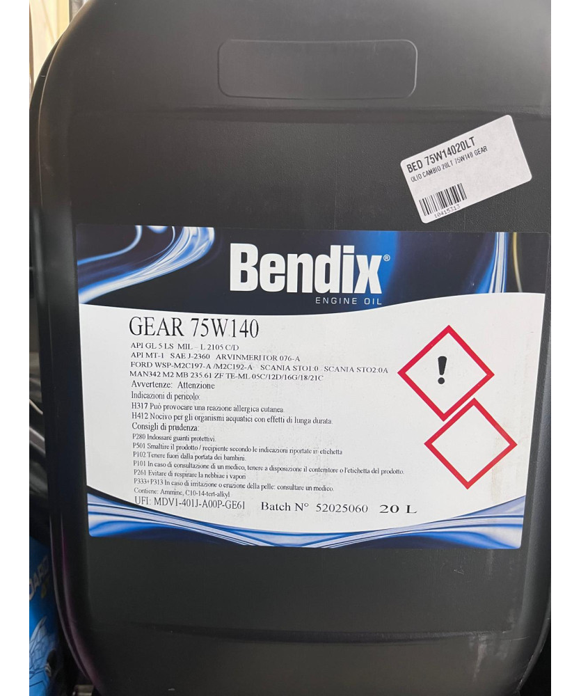 OLIO CAMBIO 20LT 75W140 GEAR