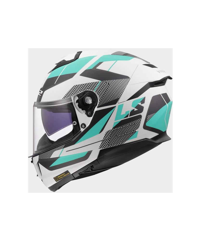 CASCO LS2 STREAM II ROAD CYAN LIGHT GREYTAGLIA M
