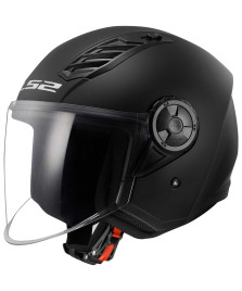 CASCO LS2 OF616 AIRFLOW II SOLID MATT   BLACK TAGLIA L