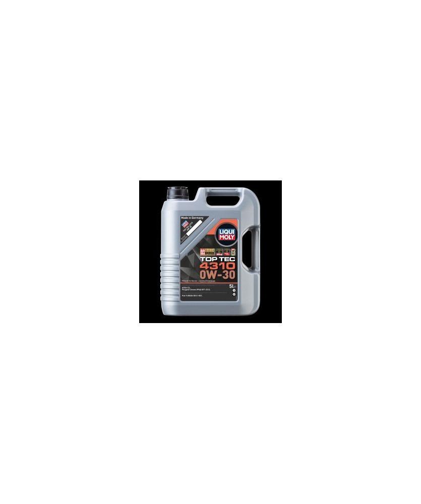 OLIO MOTORE TOP TEC 4310 0W-30 5LT      ACEA C2/Peugeot Citroen (PSA) B71 2312