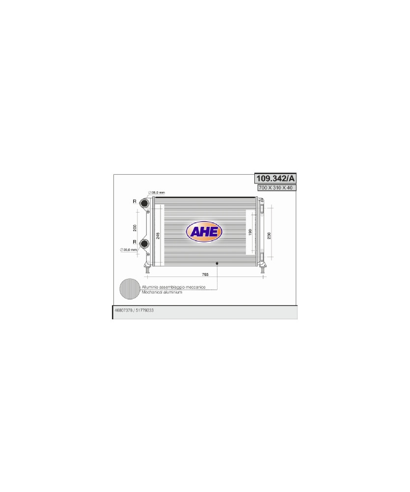RAD  DOBLO 1.3 Multijet-1.9 JTD M +C 700X310X40