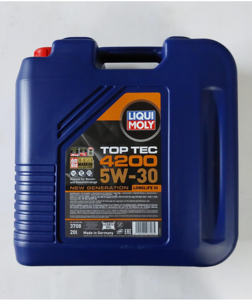 TOPTECH 4200 5W-30 TECNOLOGIA SINTetica 20LT