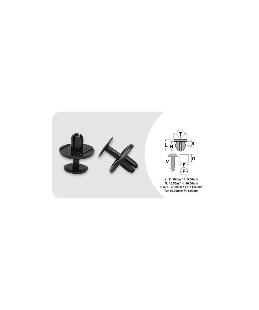RIVETTO IN PLASTICA KIT PZ.5
