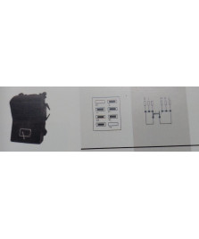 INTERRUTTORE LUNOTTO A112 1979-  MARRONE 6 LINEE 2 POSIZIONI 4395998
