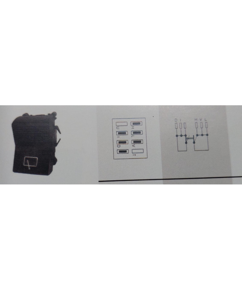 INTERRUTTORE LUNOTTO A112 1979-  MARRONE 6 LINEE 2 POSIZIONI 4395998