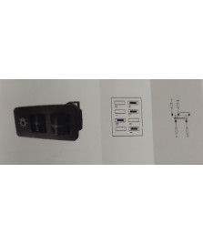INTERRUTTORE LUCI ESTERNE RITMO BLU 4 LINEE 3 POSIZIONI 4382406 4431909