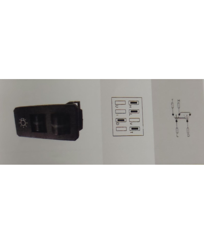 INTERRUTTORE LUCI ESTERNE RITMO BLU 4 LINEE 3 POSIZIONI 4382406 4431909