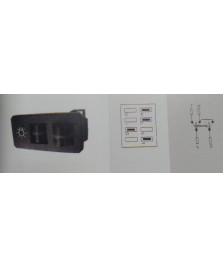 INTERRUTTORE LUCI ESTERNE RITMO NERO 4 LINEE 3 POSIZIONI 4382406 4431909 4452305