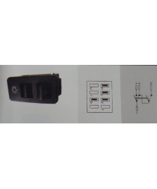 INTERRUTTORE LUCI ESTERNE RITMO 105 MARRONE 4 LINEE 3 POSIZIONI 4924460 5924461