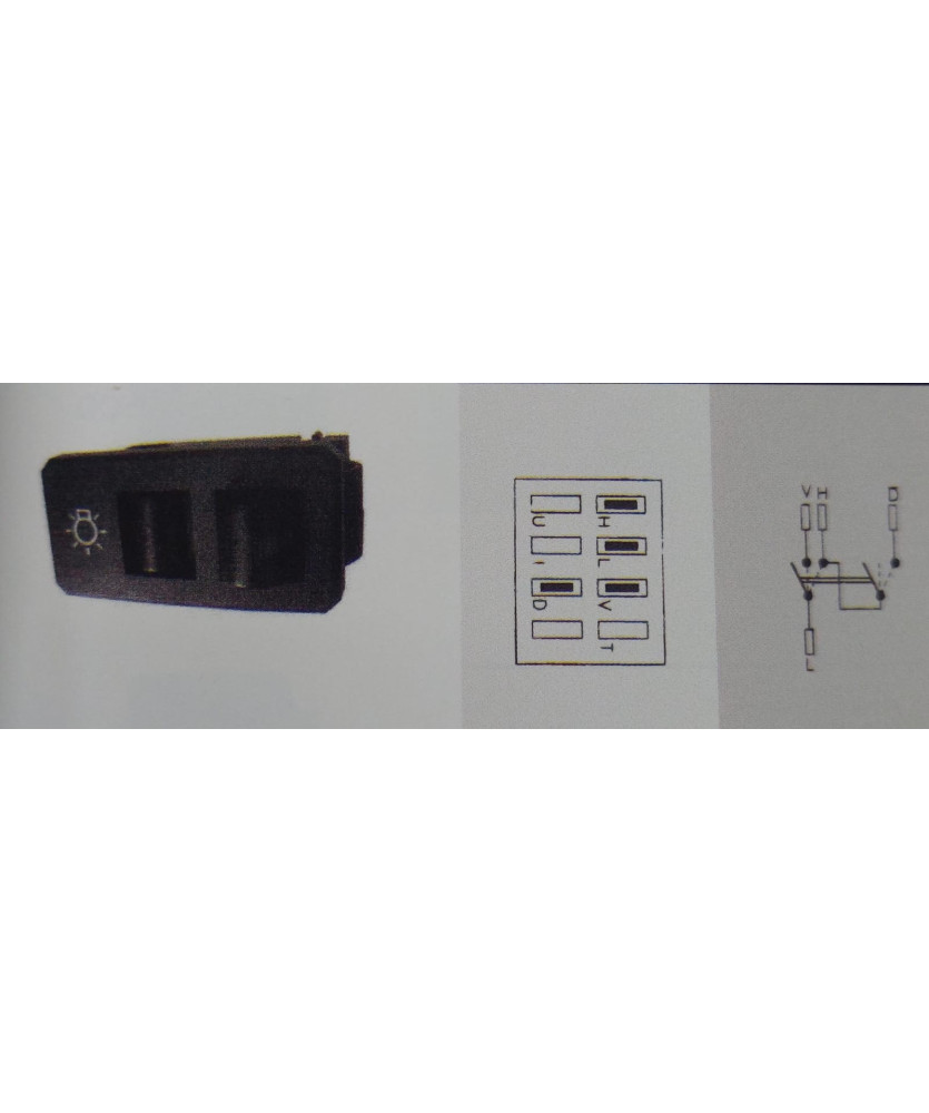 INTERRUTTORE LUCI ESTERNE RITMO 105 MARRONE 4 LINEE 3 POSIZIONI 4924460 5924461