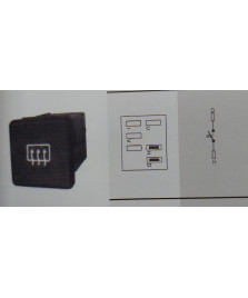 INTERRUTTORE LUNOTTO TERMICO RITMO SUPER NERO 2 LINEE 2 POS. BASETTA GIALLA