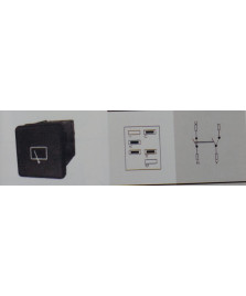 INTERRUTTORE TERGILAVALUNOTTO RITMO SUPER 4 LINEE 2 POSIZIONI BASETTA BLU4462461