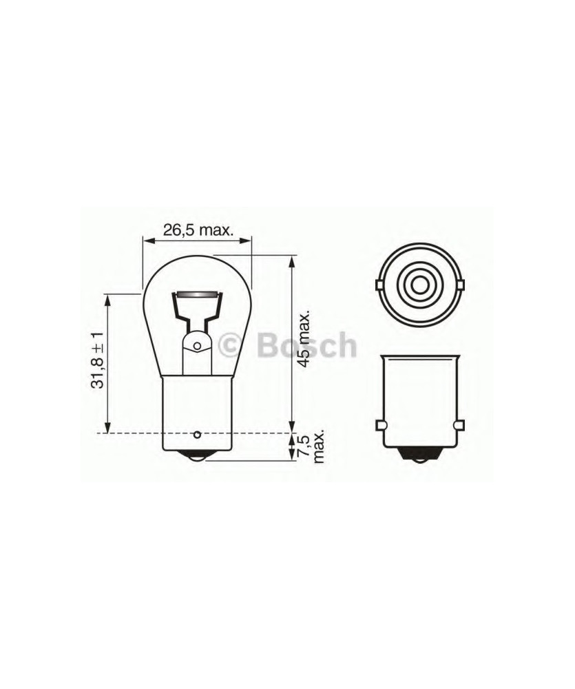LAMPADA STOP P21W 24V 21W BA1