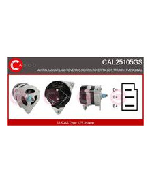 ALTERNATORE 12V 34AH S/PULEGGIA