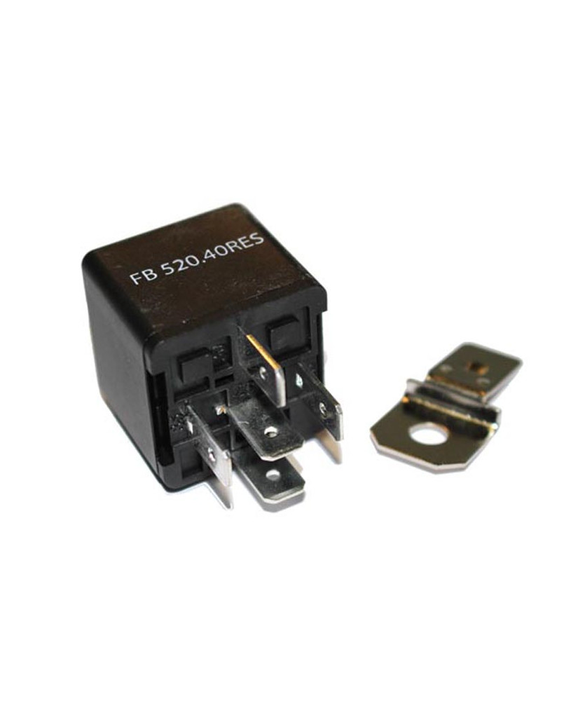 RELE 12 VOLTS MINI40 AMPER CON STAFFA E RESISTENZA