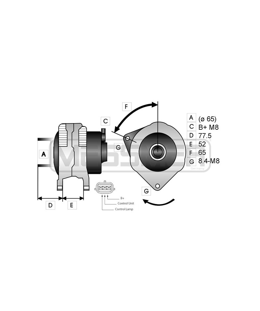 ALTERNATORE 14V 120AH FOCUS/C-MAX 1.6BZ