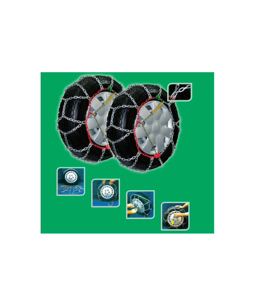CATENE NEVE A ROMBO 9MM GR. 4 5