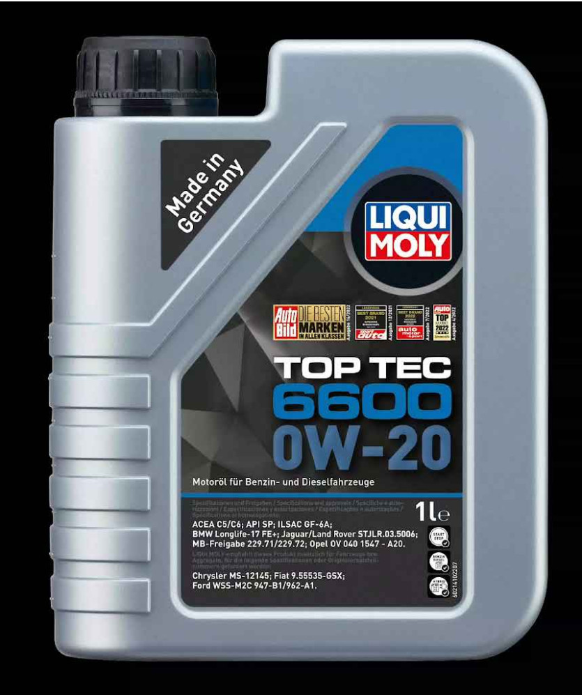 OLIO MOTORE TOP TEC 6600 0W-20 1LT      C5/C6 HYBRID MB 229.71/ 229.72