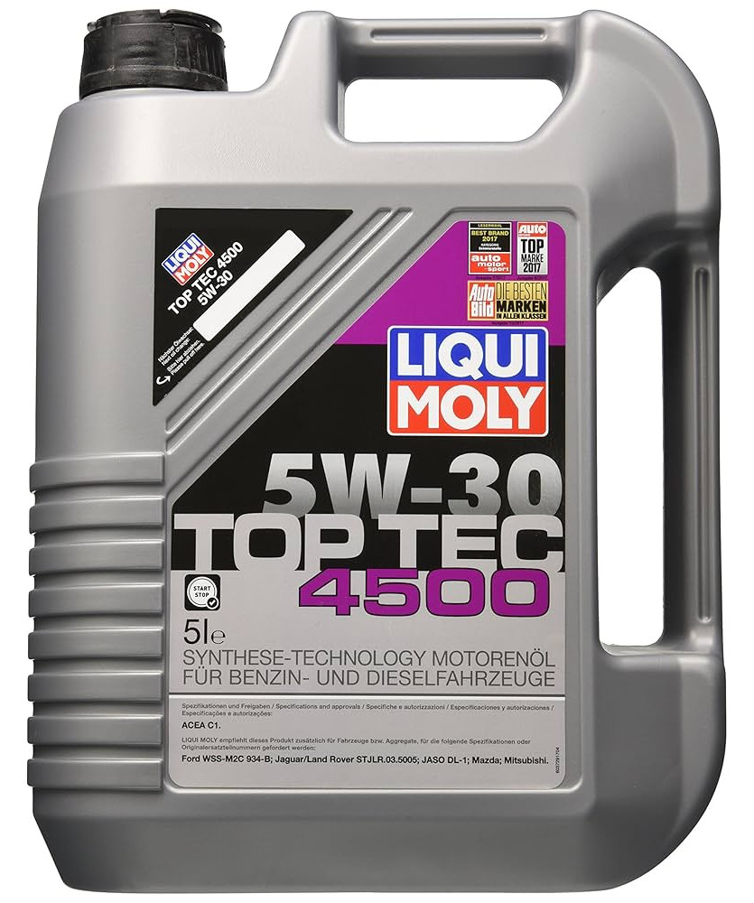 OLIO MOTORE TOP TECH 4500 5W-30 5LT ACEA1 JAGUAR/LAND ROVER STJLR03.5005 FORD