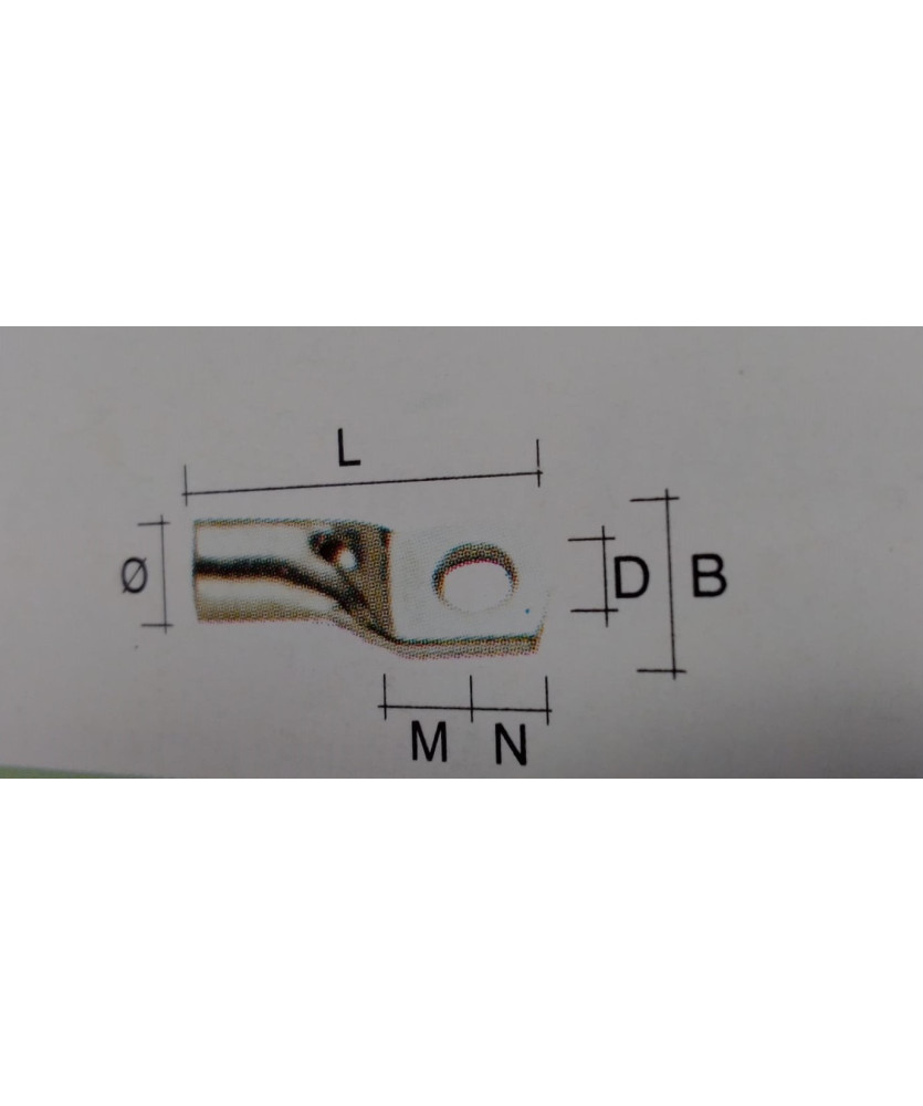 CAPICORDA SEZ.50MM FORO 8MM STAGNATO