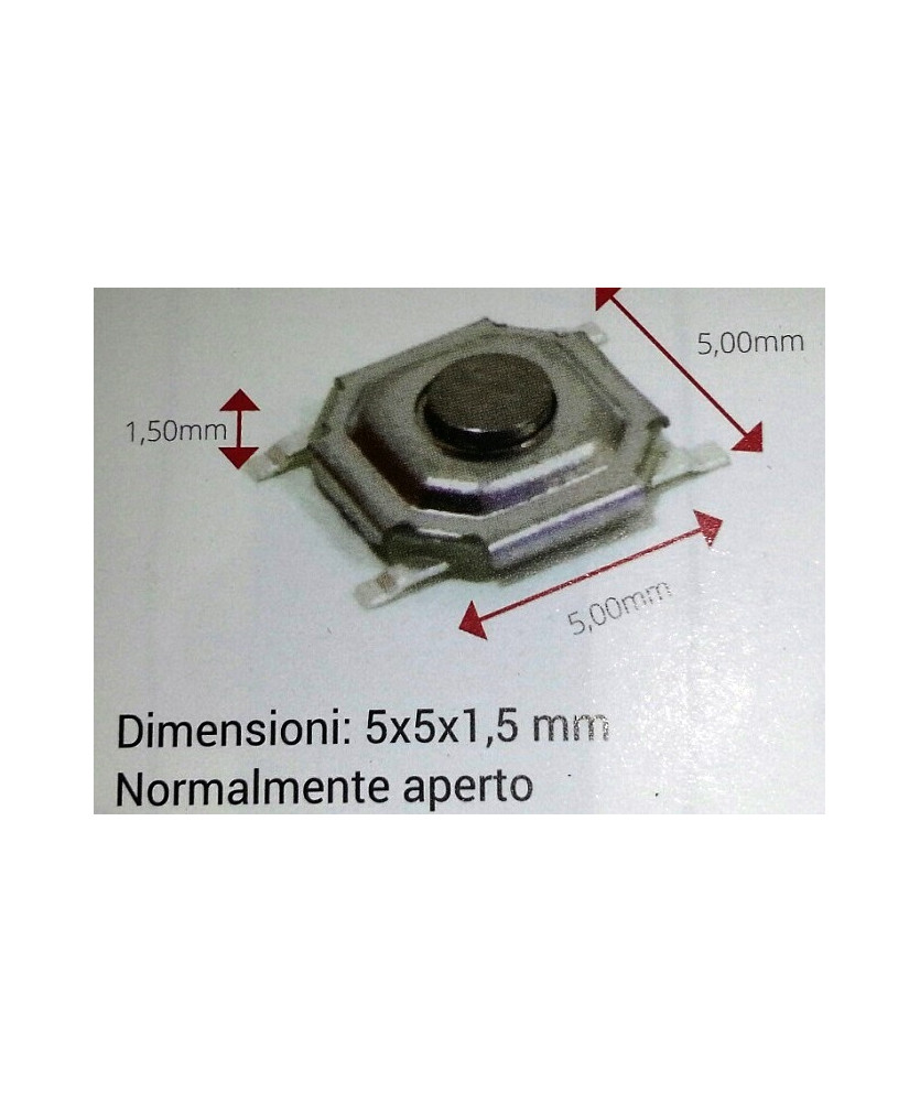 PULSANTE 5X5x1 5mm NORMALMENTE APERTO
