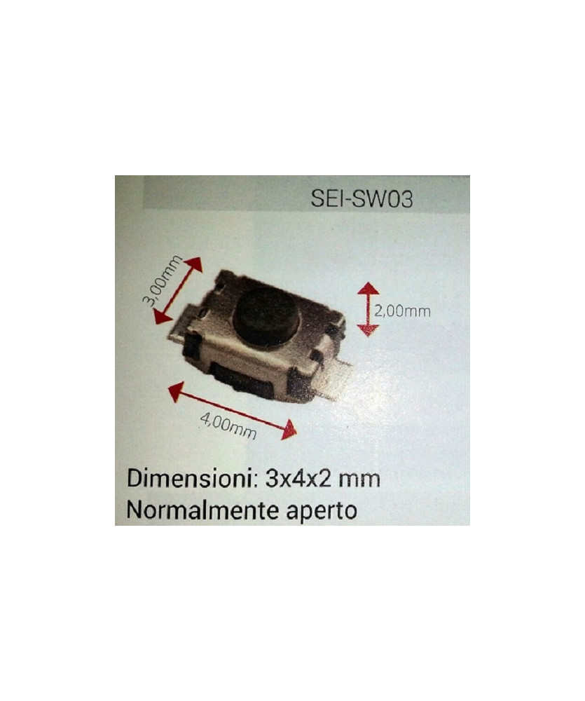 PULSANTE 6X4X3MM NORMALMENTE APERTO