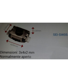 PULSANTE 3X4X2MM NORMALMENTE APERTO