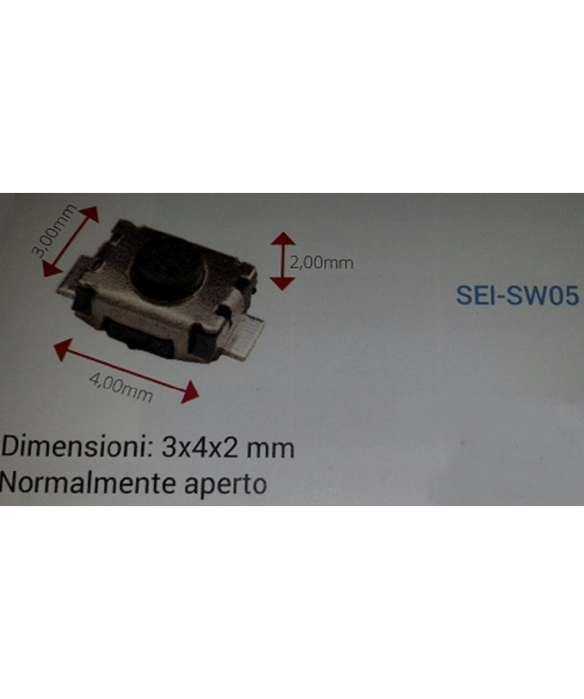 PULSANTE 3X4X2MM NORMALMENTE APERTO