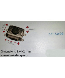 PULSANTE 3X4X2MM NORMALMENTE APERTO