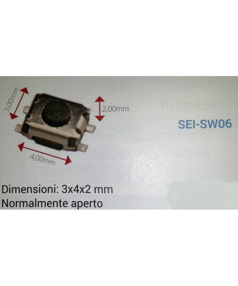 PULSANTE 3X4X2MM NORMALMENTE APERTO