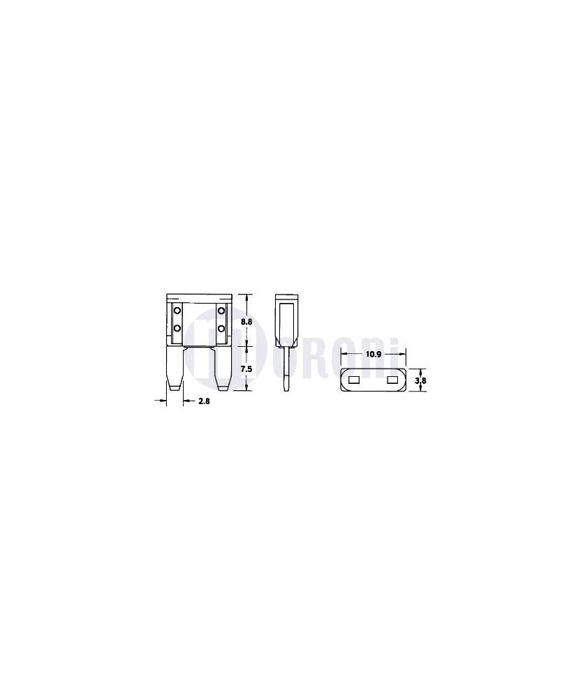 FUSIBILE  A LAMA 25 Amp. BIANCO     (KIT DA 5)