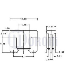 FUSIBILE  LOW PROFILE 10 Amp. ROSSO (KIT DA 2)