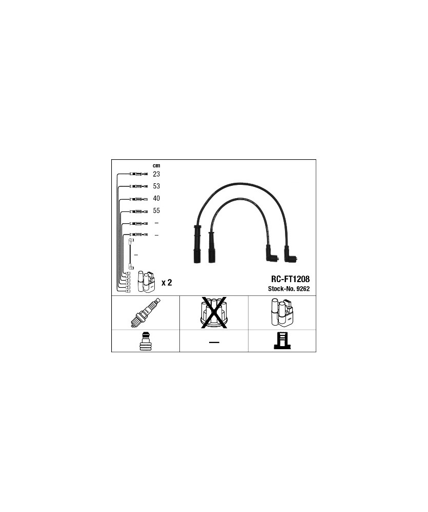 KIT CAVI ACCENSIONE DOBLO/PANDA/PUNTO 12