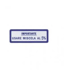 TARGHETTA GRANDE MISCELA 5% VESPE VECCHIMODELLI