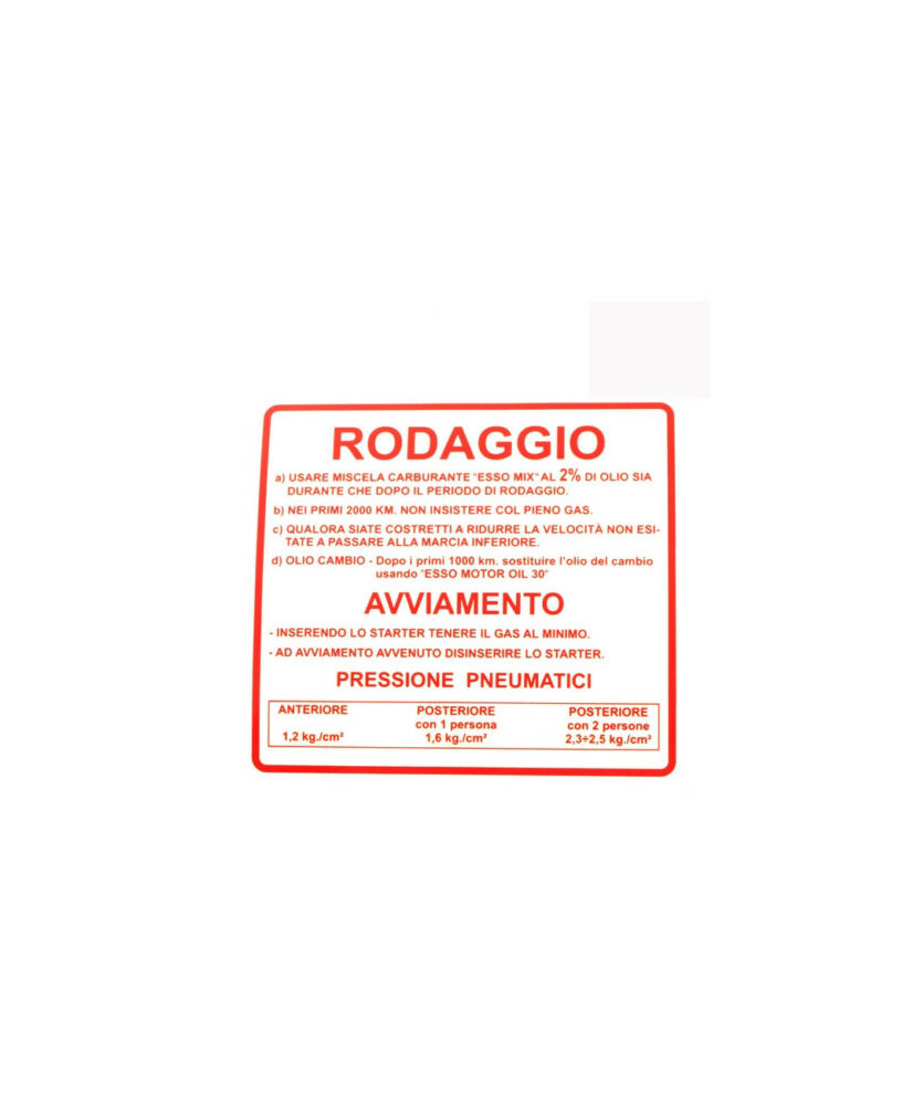TARG ROSSA  RODAGGIO  V.50-90