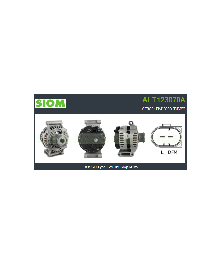 ALTERNATORE 12V 150Amp PFR6