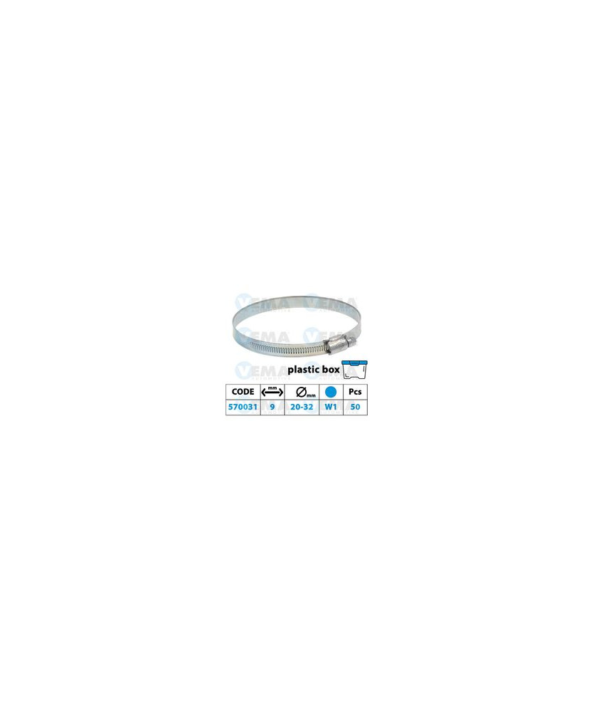 FASCETTA 9MM 20-32 BLU W1 CONF.50PZ