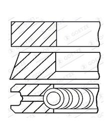 Kit fasce elastiche GOETZE 08-114900-00 80 A2 A3 A4 A6 GALAXY FABIA IBIZA TOLEDO
