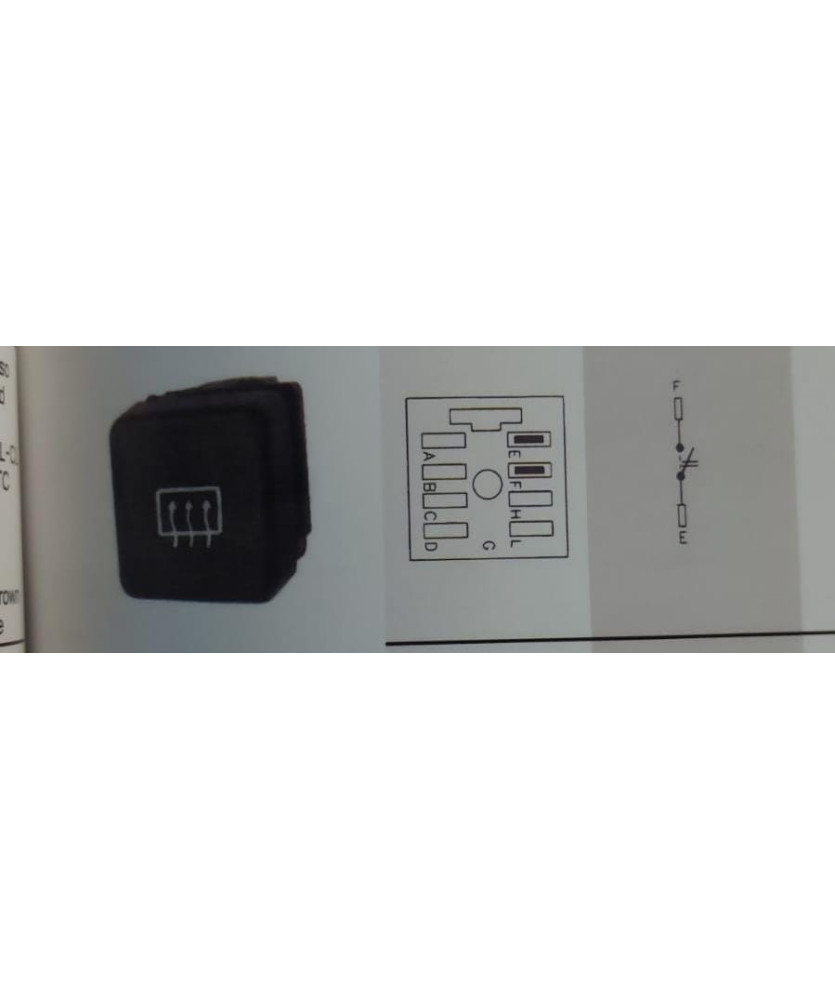 INTERRUTTORE LUNOTTO TERMICO RITMO 2 LINEE 2 POSIZIONI CON VETRINO 82389564 NERO
