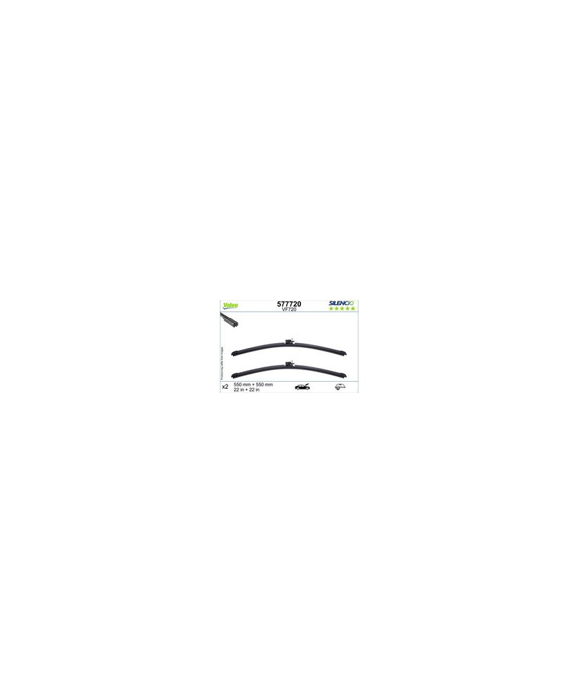 SPAZZOLA TERGI FLAT ANTERIORE 550MM     CLASSE C
