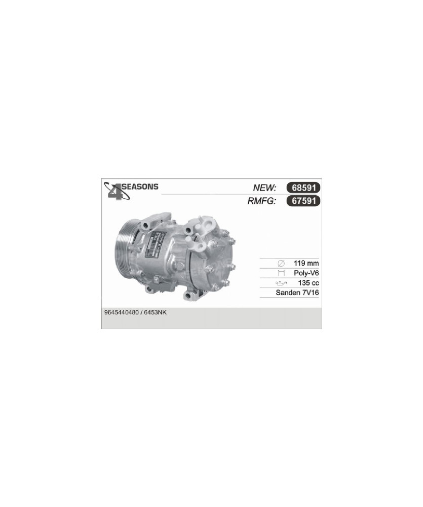 COMPRESSORE PSA C5/C8/BERLINGO/JUMPY    SCUDO/ULYSSE-PHEDRA-406/607/RANCH