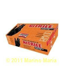 GUANTI NITRILE SPESSO TG.M - 50 PZ.NERI