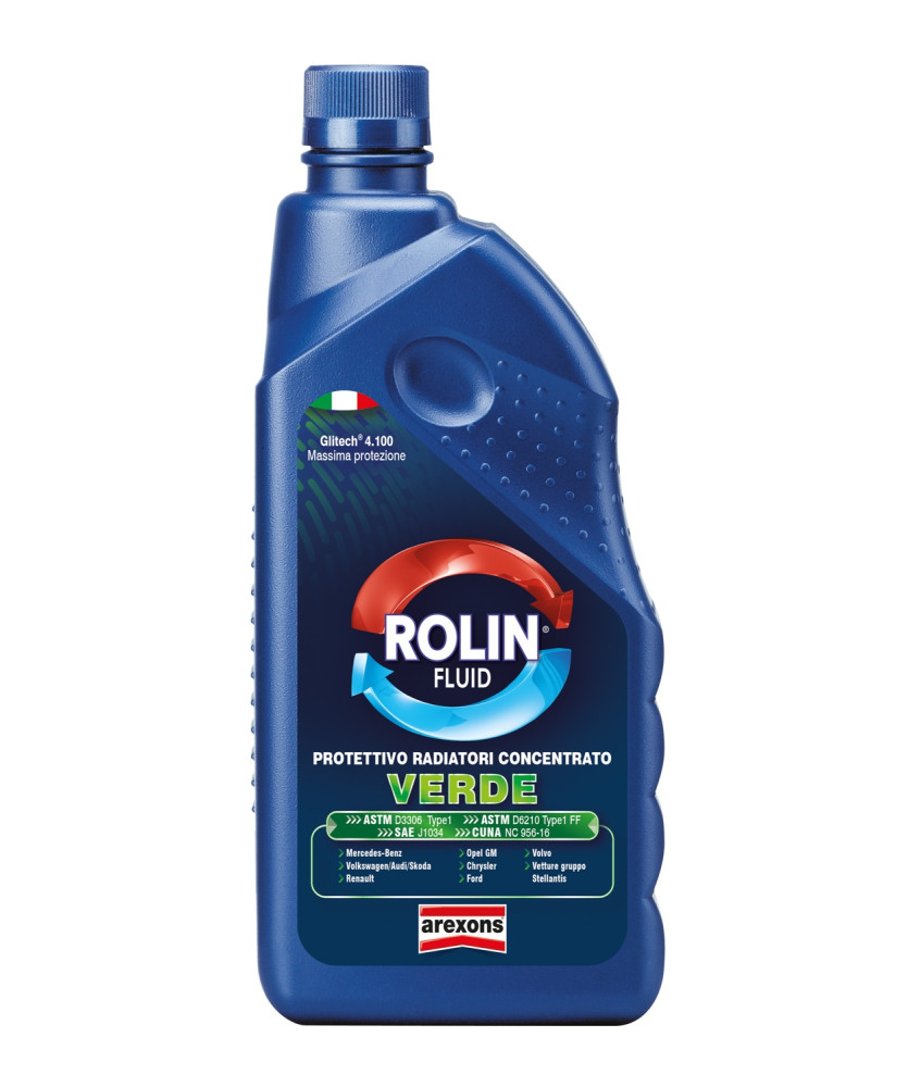 LIQUIDO RADIATORE VERDE LITRI 1          ROLIN FLUID-ML 1000 VERDE GLITECH 4.100