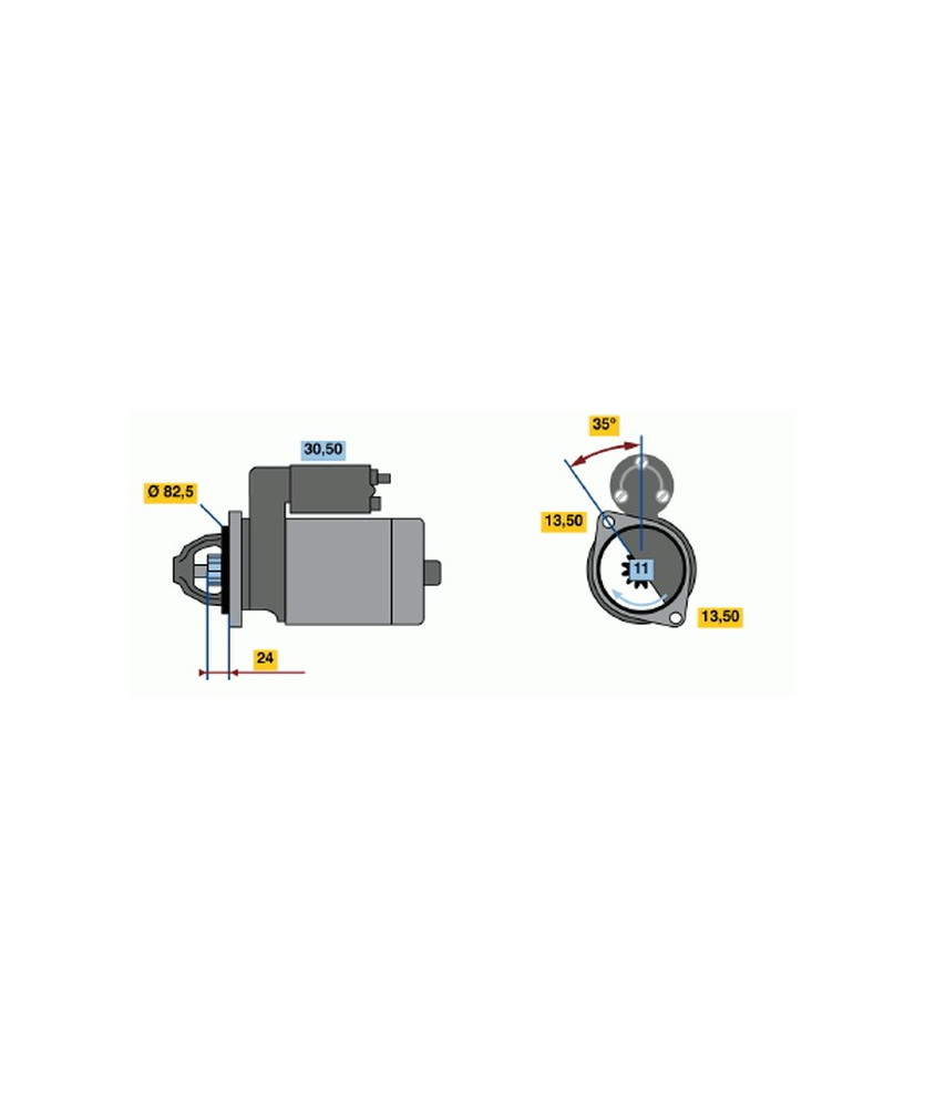MOTORINO 12V 2.7KW LAND  RANGE I 2