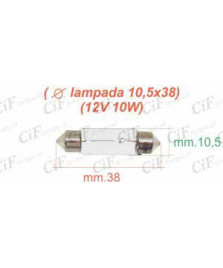 LAMPADINA A SILURO 12V 10W  10 5X38