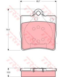 PASTIGLIE POSTERIORE  C180-E200   CLASSE C  SLK