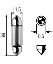 LAMPADA SILURO 24V 5W SV8 5-8 11x42mm