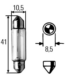 LAMPADA SILURO 12V/10W-11X35 SV8 5-8